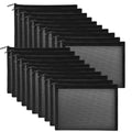 20 Pieces Mesh pouch (Flat-Black / 4.8 inch*6.4 inch)