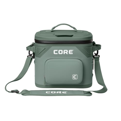 Magnetic Leak Proof 12 Can Soft Cooler with Waterproof Zipper (Sage / 12 Can)