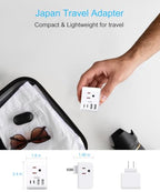 2 Pack US to Japan Plug Adapter