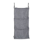 3‑Shelf Hanging Closet Organizer with Hooks in Poly Linen and PEVA Shelving