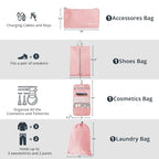 Compression Packing Cubes 10 Set (Pink / 10 pcs)