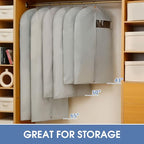 50" Garment Bags for Hanging Clothes (50" - 2 Pack / Grey)