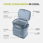 Magnetic Leak Proof 36 Can Soft Cooler with Waterproof Zipper (Steel Blue / 36 Can)