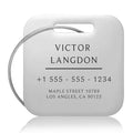 Stainless Luggage Tags for Suitcases (Classic Square-silver)