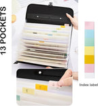 Extra Large Legal Size (Legal Size & Foolscap / 12 Pockets,1 Pack Black)