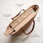 Straw Bags For Women (Khaki)