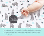 Stretchy Changing Pad Covers BROLEX Changing Table Cover for Baby Boys Girls (Owl & Bear / 32x16x5 Inch)