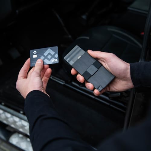 Aluminum Cardholder Wallet for Men (Brushed Black)