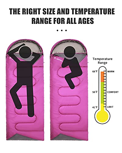Sleeping Bags for Adults Women Backpacking Lightweight Waterproof (3.3lb Purple)