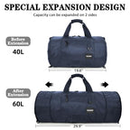 Gym Bags for Men & Expandable Canvas Duffle Bag (Blue 02 / Large-50L Duffle Bag)