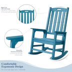 Outdoor Rocking Chairs Set of 2 (Blue / 2 pack)