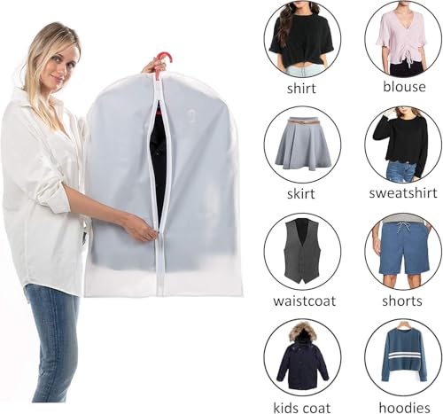6 Pack Shirt Garment Bags (24" x 36" 6 Pack / Translucent)