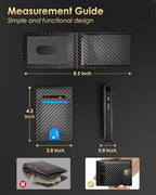 2026 Upgraded Minimalist Wallet for Men (Carbon Fiber - with Airtag Holder)