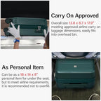 Underseat Carry On Luggage with Wheels (Blackish Green / 16 Inch)
