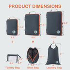 Compression Packing Cubes for Travel (Grey / 8PCS)