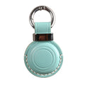 Genuine Leather Keychain Holder Compatible with Airtag ([1 Pack] Cyan V2.0)
