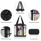 Large Clear Toiletry Bag (Large / Black-L)