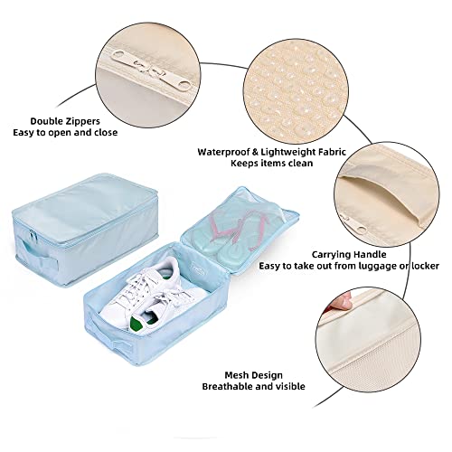 Travel Shoe Bags (Blue / 2+2 Packs)