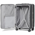 26 Inch Large Checked Luggage PC Hard Shell Suitcase Top Opening Aluminum Frame Travel Suitcases with Wheels (Rock Gray / 26-inch)