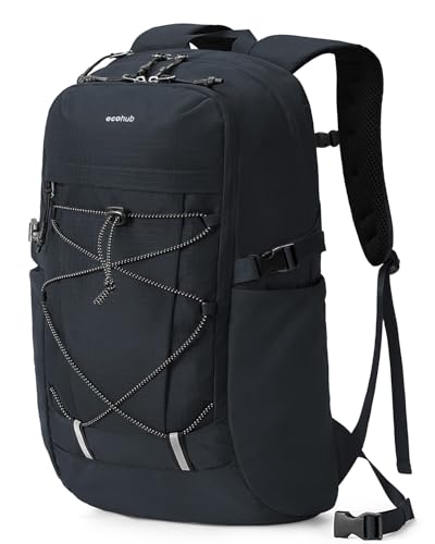 Hiking Backpack 30L Travel Backpack Lightweight Casual Daypack Water Resistant Camping Bag Outdoor Sports Back pack for Men Women (Black)