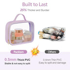 Clear Makeup Bag Travel (01 Purple / Full Vacation (Mixed Sizes))