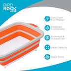 11L Collapsible BBQ Prep Tub with Lid (Orange / Large)