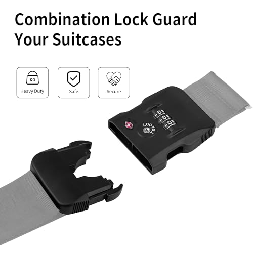 Luggage Straps (Cross-Red / Combination Lock Strap)