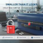 1''x1'' TSA Approved Luggage Locks (Red 2 Pack)