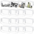 16 Pieces Clear Makeup Bags Bulk (16pcs White M)