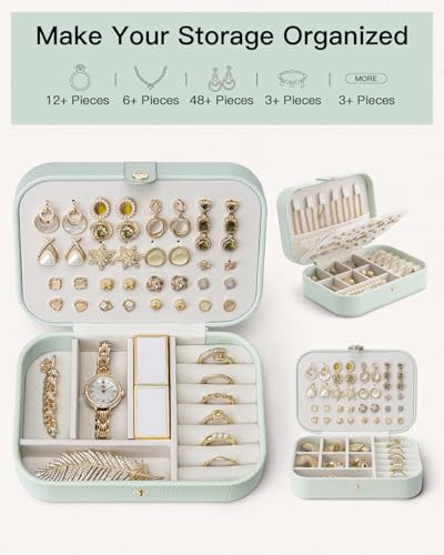 Travel Jewelry Case (Mint Green)