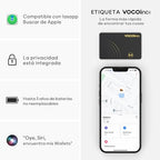 Apple MFi Certified] VOCOlinc Air Card Tag Rechargeable Wallet Tracker 1.6mm 2 Pack