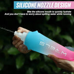 TPU Soft Flask Lightweight Portable Reusable Water Bottle (Blue-pink-250ML*2)
