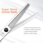 Professional Straight Hair Cutting Scissors 6'' Barber Haircut Shears with Sharp Razor Edge 440C Hair Scissors with Ergonomic Design for Salon and Home User (Straight / 6 inches)