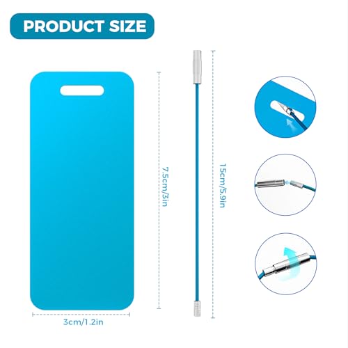 4PCS Personalized Luggage Tag (Lake Blue / Small)