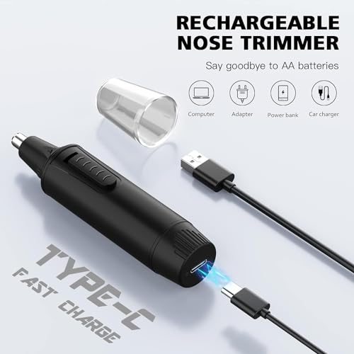 Nose Hair Trimmers for Men (All Black)