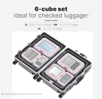 Premium Compression Packing Cubes for Travel (Pink Stripes / 6 pack)