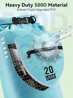 Waterproof Dry Bag Backpack with Zippered Pocket (Blue / 5L)