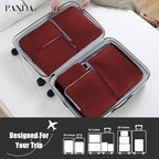 4 Set Compression Packing Cubes Travel (Burgundy)
