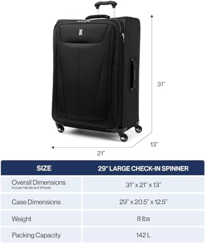 Maxlite 5 Softside Checked Luggage Spinner (Checked-Large 29-Inch / Burgundy)