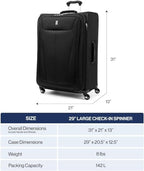 Maxlite 5 Softside Checked Luggage Spinner (Checked-Large 29-Inch / Black)