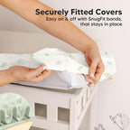 2 Pack Organic Changing Pad Covers for Girl (Herb / 100% Cotton)