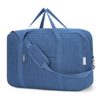 Carry on luaggage 22x14x9 Airlines Approved Foldable Carry on Bag Travel Duffel Packable Duffle Overnight for Women and Men 40L (Y-Navy Blue / 40L)