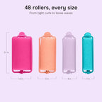 Hair Rollers for Heatless Curls Overnight (1 Count (Pack of 48) / Assorted)