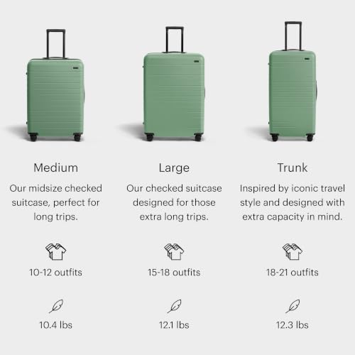 Large Checked Luggage (Sea Green)