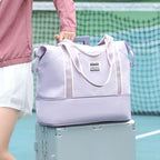 Weekender Duffel Bags for Travel Women Carry On Personal Item 18x14x8 Gym (A103-purple1-expandable / X-large)