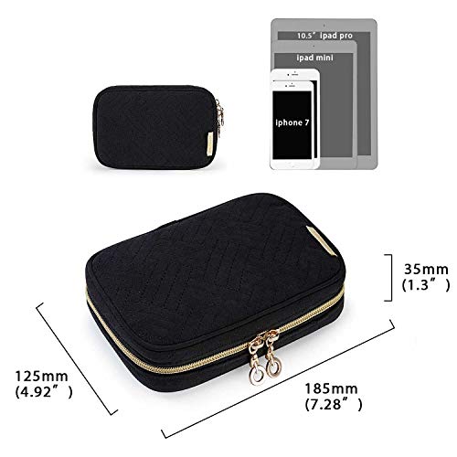 Travel Jewelry Organizer Case Small Jewelry Roll (Small / Black)