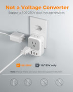 Brazil Plug Adapter 2 Pack (White grey-Type N)