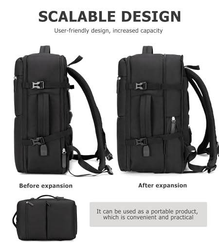 2 pcs PC Aluminum Frame Carry On Luggage Set (2/p set Jet Black zipperless (w/ laptop bag) / 20.8")