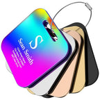 Personalized Engraved Gold Metal Luggage Tags for Suitcase (Gold / Square (2x2"))