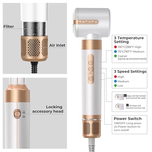 Blow Dryer Brush 7 in ONE (White Gold)